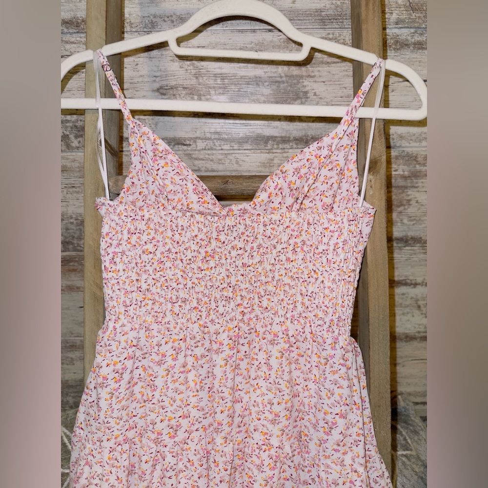 Pink floral mini dress - Picture 6 of 7